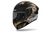Casco Integrale Connor Zeus, un casco in termoplastica nera. Design moderno e sicurezza. Di Airoh.